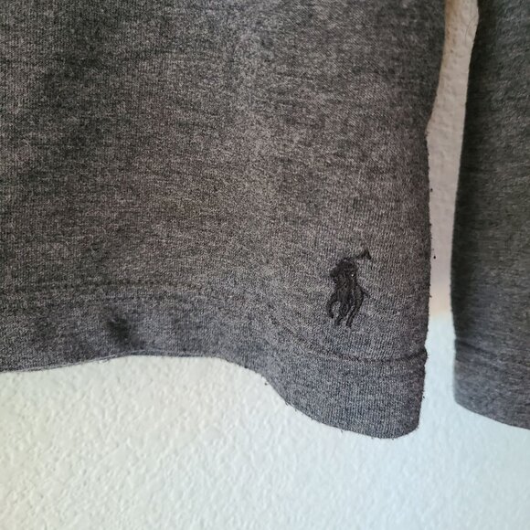 Polo Ralph Lauren US Men's Size L Gray Quarter Zip Stretch Long Sleeve Pullover - Picture 3 of 9